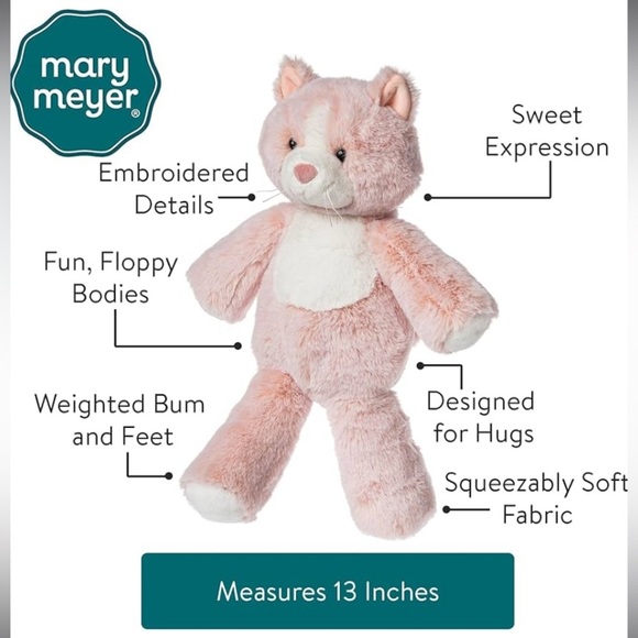 Mary Meyer Marshmallow Rosie Kitty plush stuffed animal kitty cat - Picture 12 of 12